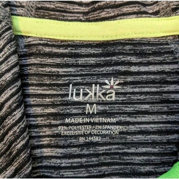 Lukka Women's Gray/Black Workout Zippered Hooded Jacket w/ Thumb Holes Size Medi - Picture 5 of 6
